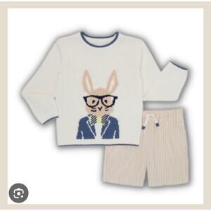 New bunny sweater and shorts set 4T